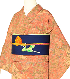 レンタル着物一例 名古屋帯 正絹・アンティーク