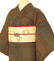 レンタル着物一例 名古屋帯 正絹・アンティーク