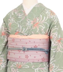 レンタル着物一例　名古屋帯 6月〜9月夏物着物