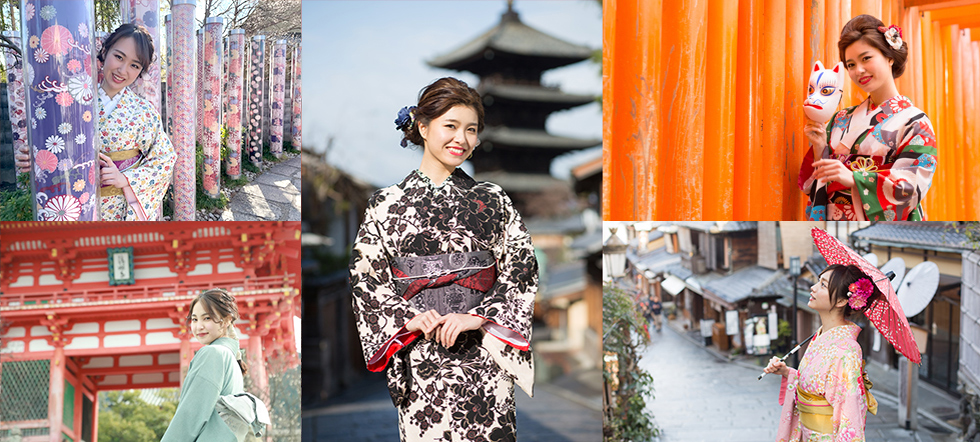 京都でのレンタル着物着用イメージ