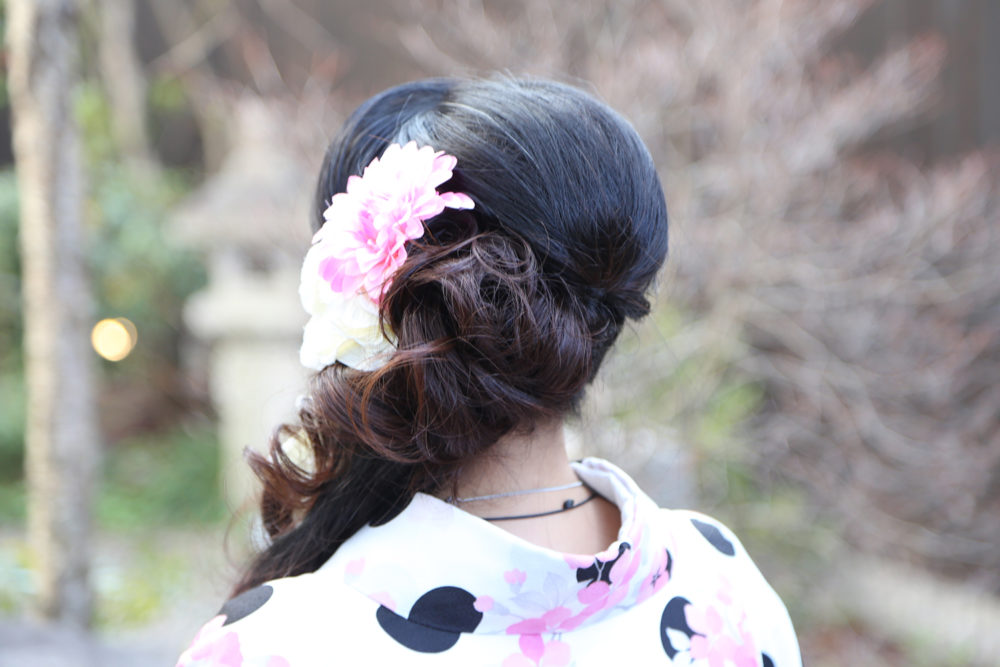 本格ヘアセット 着物や浴衣のレンタルは京都のレンタル着物岡本