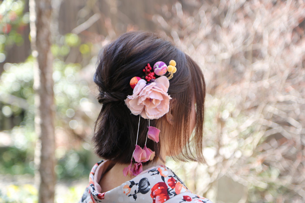 本格ヘアセット 着物や浴衣のレンタルは京都のレンタル着物岡本