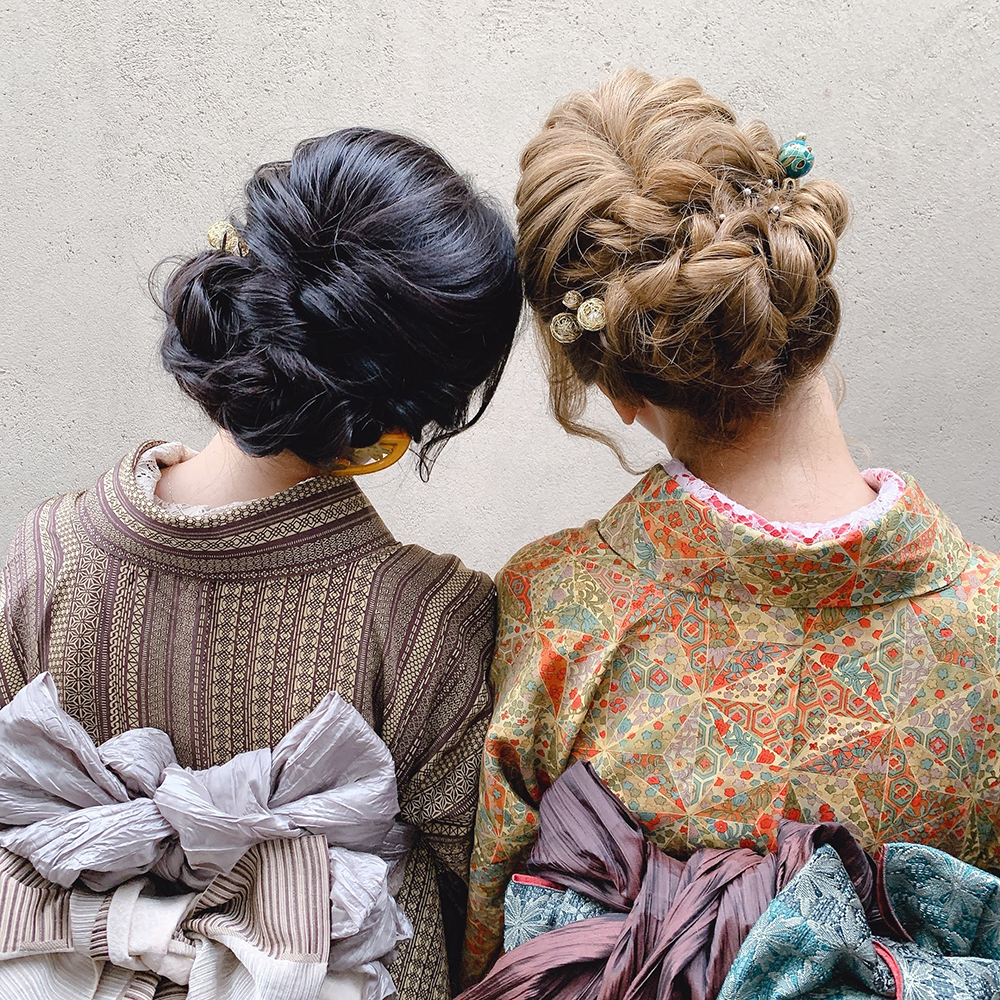 本格ヘアセット 着物や浴衣のレンタルは京都のレンタル着物岡本 本格ヘアセット 着物や浴衣のレンタルは京都のレンタル着物岡本