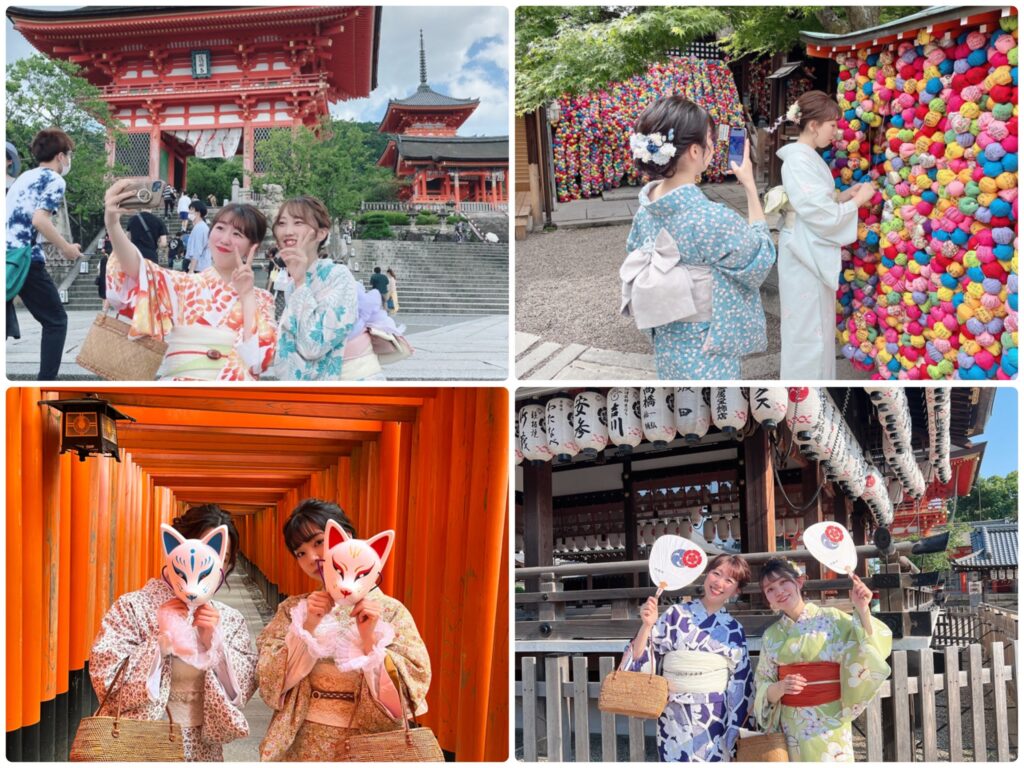 清水寺　八坂神社　伏見稲荷　八坂庚申堂　くくり猿　お祭り　