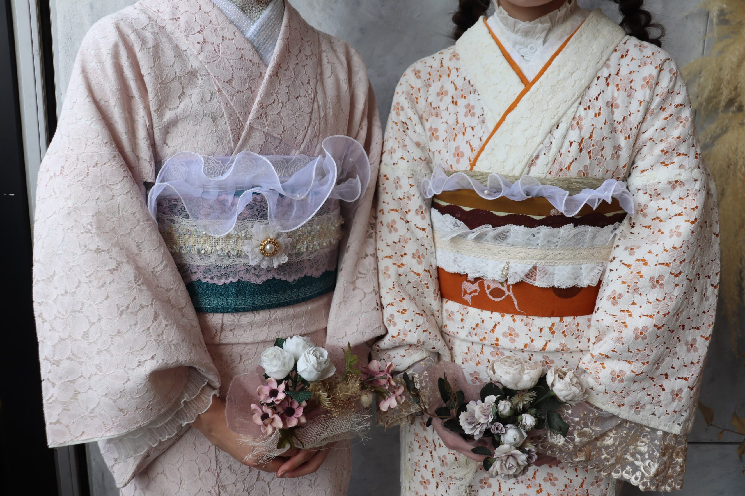 일반 기모노에 레이스를 추가　～　500엔으로 마음껏 꾸밀 수 있는 데코 DECO 옵션～