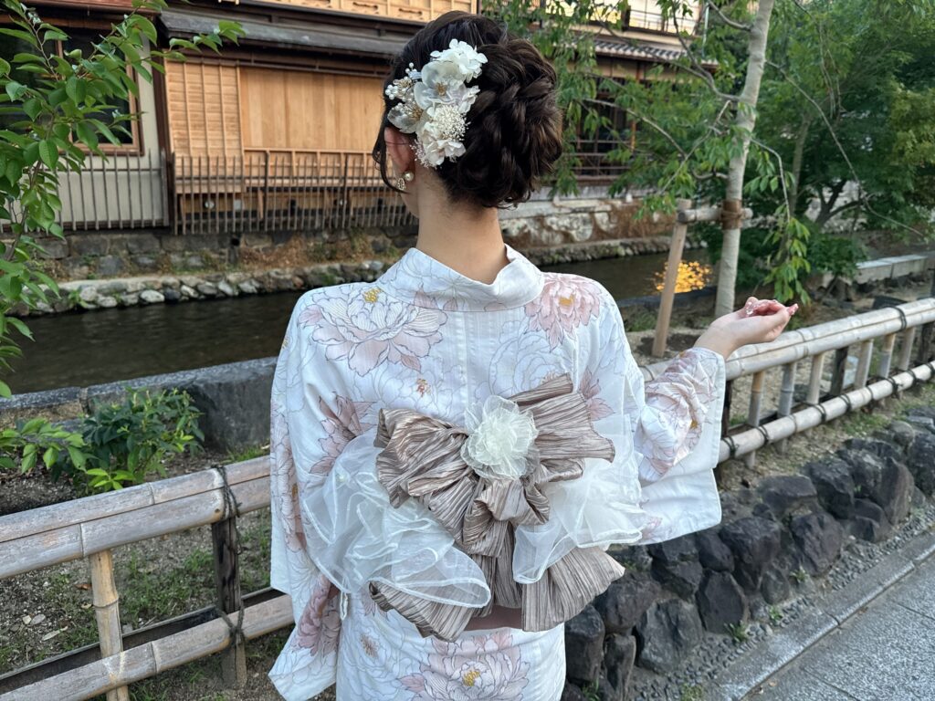 兵児帯コーディネートの浴衣